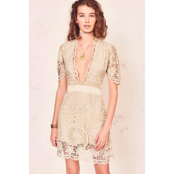 NWT LOVESHACKFANCY DANIELA LACE MINI DRESS - Picture 12 of 12